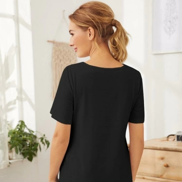 Maternity side slit short sleeve - Picture 2 of 2